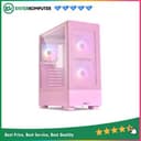 LIAN LI LANCOOL 205 MESH C PINK - Tempered Glass Left Side Panel - FREE 2Pcs 140MM ARGB PWM Fan + 1Pc 120MM ARGB PWM Fan - USB Type C Included - foto 1