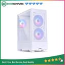 LIAN LI LANCOOL 205 MESH C WHITE - Tempered Glass Left Side Panel - FREE 2Pcs 140MM ARGB PWM Fan + 1Pc 120MM ARGB PWM Fan - USB Type C Included - foto 1