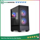 LIAN LI LANCOOL 205 MESH C BLACK - Tempered Glass Left Side Panel - FREE 2Pcs 140MM ARGB PWM Fan + 1Pc 120MM ARGB PWM Fan - USB Type C Included - foto 1