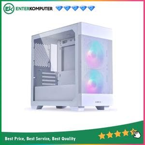 LIAN LI LANCOOL 205M MESH SNOW - mATX - Tempered Glass Left Side Panel - FREE 2Pcs 140MM ARGB PWM Fan - foto 1