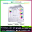 LIAN LI Vector V100R WHITE - Mid-Tower Case - 270° Seamless Visibility with ARGB Lighting Strip - Back-CONNECT Motherboards Compatible - 4MM Tempered Glass - USB Type C - FREE 3Pcs 120MM Reverse ARGB FAN + 1Pcs 120MM ARGB FAN - foto 1