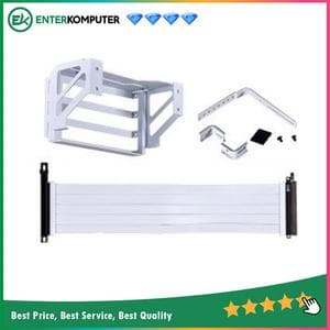 LIAN LI O11DE-2W Upright GPU Kit for O11D EVO - White with PCIE 4.0 RISER CABLE - White (O11DE-2W) - foto 1