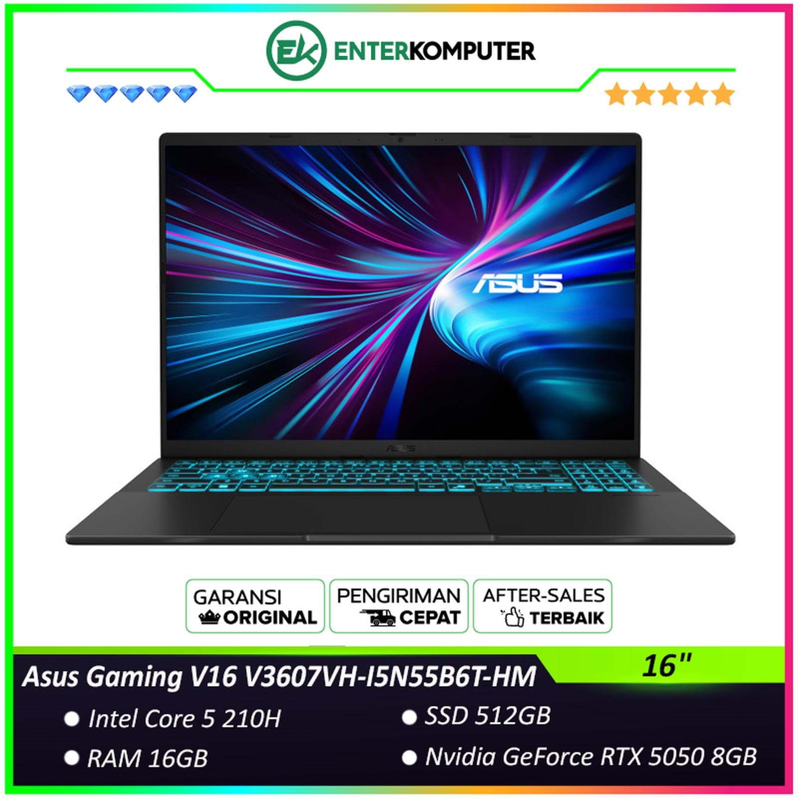 Asus Gaming V16 V3607VH-I5N55B6T-HM - foto 1