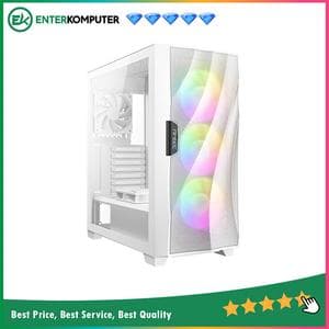 Antec DF700 FLUX WHITE - F-LUX Platform - Mesh Front & Top Panel - 4mm Tempered Glass Side Panel - FREE 3 PCS 12CM ARGB FANS + 2 PCS 12CM FAN - foto 1