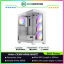 Antec CX300 ARGB WHITE - Mid-Tower Gaming Case - Panoramic View - 4mm Tempered Glass Side Panel - Free 3Pcs 120mm ARGB Fans Reverse + 1Pcs 120mm ARGB Fans - foto 1