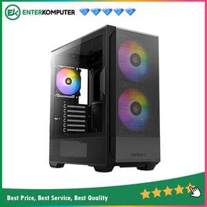 Antec NX416L - Mid-Tower Gaming Case - Mesh Front Panel Design - Left Side Glass Door - Type C Ready - Free 2Pcs 16CM ARGB Fans + 1Pcs 12CM ARGB Fans - foto 1