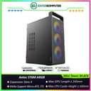 Antec ST6M ARGB - Mini Tower M-ATX Case - Solid Side Panel with Side Vent - Free 3Pcs 90mm ARGB Fans + 1Pc 90mm Fan - foto 1