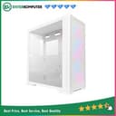 CUBE GAMING PREMIUM ARMOUR WHITE - ATX Gaming Case - Front Mesh Panel - Left Side Glass Door - Dust Filter - PSU Cover - FREE 3PCS 12CM ARGB FAN - foto 1