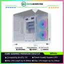 CUBE GAMING PREMIUM CIELO V2 WHITE - mATX Gaming Case - All White Inside - Front-Top & Left Side Tempered Glass - Aesthetic Mini Dual Chamber Design - Airflow Potential - Dust Filter - FREE 2Pcs 120mm Infinity Mirror ARGB Fan - foto 1
