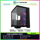 CUBE GAMING ORIST BLACK - ATX Gaming Case - BTF Mainboard Ready - Front & Left Side Tempered Glass with Tools Free - Aesthetic Dual Chamber Design - Airflow Potential - Dust Filter - FREE 3PCS 12CM ARGB FAN - foto 1