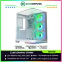 CUBE GAMING OTHRA WHITE - ATX Gaming Case - Panoramic View - Aesthetic Dual Chamber - Top & Front-Left Tempered Glass Curve Design with Bottom ARGB LED Strip - Airflow Potential - FREE 3Pcs 120mm Reverse Infinity Mirror ARGB Fan - foto 1
