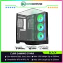 CUBE GAMING OTHRA BLACK - ATX Gaming Case - Panoramic View - Aesthetic Dual Chamber - Top & Front-Left Tempered Glass Curve Design with Bottom ARGB LED Strip - Airflow Potential - FREE 3Pcs 120mm Reverse Infinity Mirror ARGB Fan - foto 1