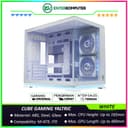 CUBE GAMING YALTRIC WHITE - mATX Gaming Case - All White Inside - Panoramic View - BTF Mainboard Ready - Front & Left Side Tempered Glass with Bottom ARGB LED Strip - FREE 2Pcs 120mm Reverse Infinity Mirror ARGB Fan - foto 1