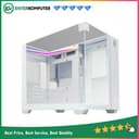 CUBE GAMING LICKA WHITE - mATX Gaming Case - All White Inside - Front-Left & Top Tempered Glass with L-Shape ARGB Strip - Aesthetic Mini Dual Chamber Design - Airflow Potential - Dust Filter - foto 1