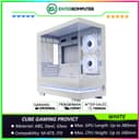 CUBE GAMING PROVICT WHITE - mATX Gaming Case - All White Inside - Panoramic View - Front & Left Side Tempered Glass with Bottom ARGB LED Strip - Dust Filter - PSU Cover - FREE 2Pcs 120mm Infinity Mirror ARGB Fan - foto 1