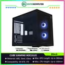 CUBE GAMING NOCULUS BLACK - mATX Gaming Case - Panoramic View - Front & Left Side Tempered Glass - Aesthetic Mini Dual Chamber Design - Airflow Potential - Dust Filter - FREE 2Pcs 120mm Reverse ARGB Fan - foto 1