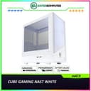 CUBE GAMING NAST WHITE - mATX Gaming Case - All White Inside - Front Mesh & Left Side Tempered Glass - Dust Filter - FREE 2PCS 12CM ARGB Fan - foto 1