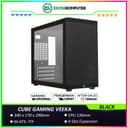 CUBE GAMING VEEKA BLACK - MINI CASE - Front Mesh Panel Design - Left Side Tempered Glass - MOTHERBOARD MATX & ITX COMPATIBLE with Carrying Handle - foto 1