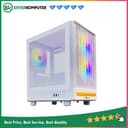 CUBE GAMING NEOZ WHITE - mATX Gaming Case - All White Inside - Mesh Front Panel Design - Left Side Tempered Glass - Dust Filter - PSU Cover - Free 3Pcs 12CM RGB Fan - foto 1