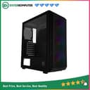 CUBE GAMING ZINCT BLACK - ATX - SIDE TEMPERED GLASS - FRONT MESH PANEL - PSU COVER - Dust Filter - FREE 3PCS 12CM RGB FAN - foto 1
