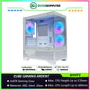 CUBE GAMING ARDENT WHITE - mATX Gaming Case - All White Inside - Front & Left Side Tempered Glass - Dust Filter - PSU Cover with Mesh Panel - FREE 3Pcs 120mm RGB Fan - foto 1