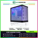 CUBE GAMING CLARIX WHITE - mATX Gaming Case - Panoramic View - Front Curve Design & Left Side Tempered Glass - PSU Cover - Free 3PCS 12CM ARGB FAN - foto 1