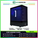 CUBE GAMING CLARIX BLACK - mATX Gaming Case - Panoramic View - Front Curve Design & Left Side Tempered Glass - PSU Cover - Free 3PCS 12CM ARGB FAN - foto 1