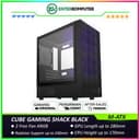 CUBE GAMING SHACK BLACK - mATX Gaming Case - Front Unique Design with Mesh & Left Side Tempered Glass - Dust Filter - FREE 2PCS 12CM ARGB Fan - foto 1