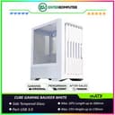 CUBE GAMING BALVEER WHITE - mATX Gaming Case - All White Inside - Front Dust Prevention Design & Left Side Tempered Glass - Dust Filter - PSU Cover - foto 1