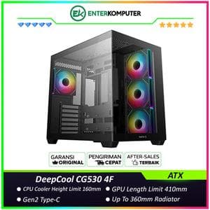 DeepCool CG530 4F Panoramic Glass Panels Dual Chamber ATX Case - foto 1