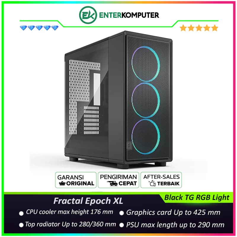Fractal Epoch XL Black TG RGB Light - foto 1