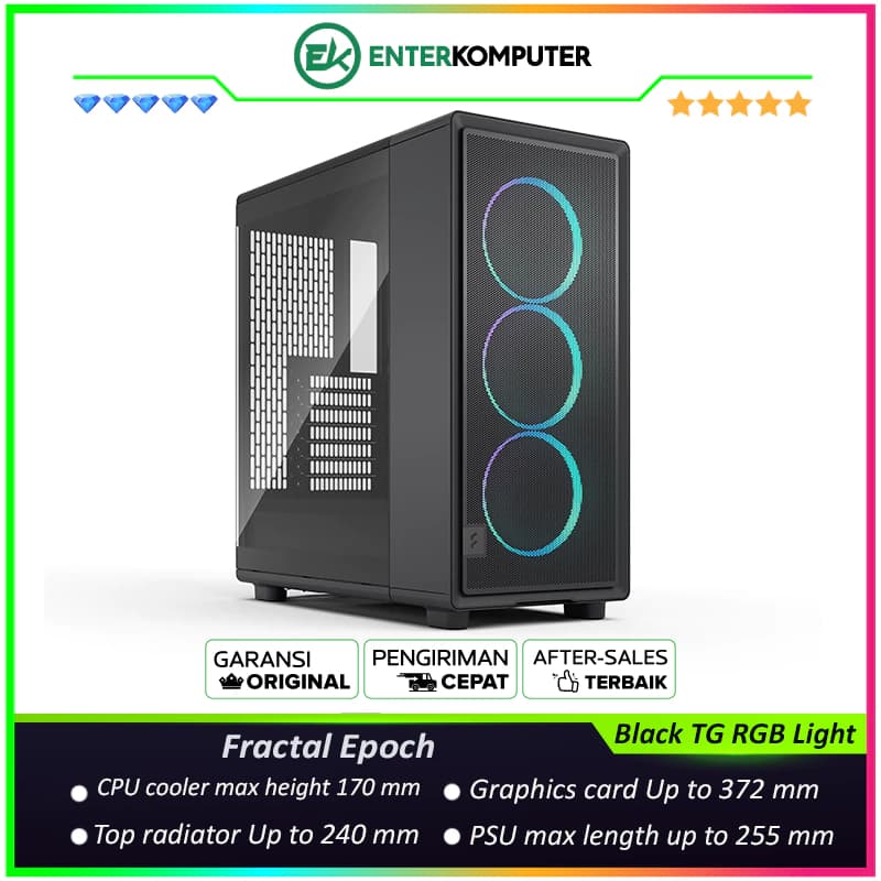 Fractal Epoch Black TG RGB Light - foto 1