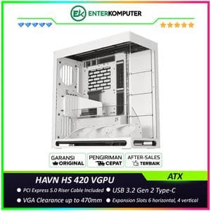 HAVN HS 420 VGPU WHITE Panoramic View Premium Mid-Tower Case - foto 1
