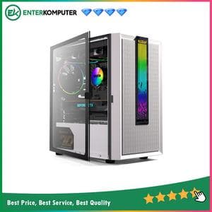 PCCooler Platinum LM200 Mesh White - Tempered Glass - foto 1