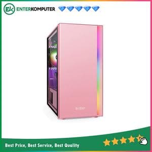 PCCooler Platinum LM300 Pink - Tempered Glass - foto 1