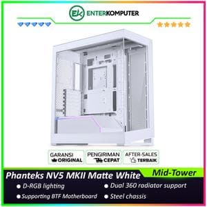 Phanteks NV5 MKII Matte White D-RGB Near-seamless Glass View Mid-Tower Case - foto 1