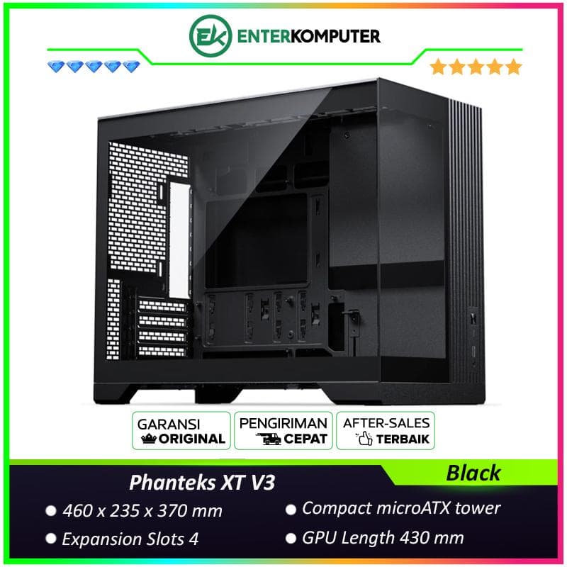 Phanteks XT V3 Black Compact Micro-ATX Tower Case - foto 1