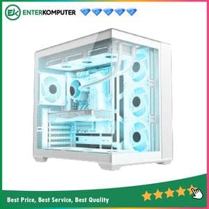 VenomRX DAEMON S9 BTF WHITE - ATX Tempered Glass - foto 1