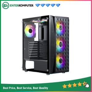 VenomRX MYSTRA - ATX Temper Glass 4x12CM fixed RGB Fan - foto 1