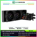 CUBE GAMING BLAZEVIEW 360 ARGB BLACK PERFORMANCE FAN Liquid Cooler - 5 IPS Screen Display - Magnetic Rotatable Pump Head with Custom Display - foto 1