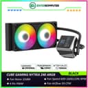 CUBE GAMING NYTRIX 240 ARGB BLACK PERFORMANCE FAN Liquid Cooler - 3.4 Display Screen - Magnetic Rotatable Square Pump Head with Rectange Digital Display - foto 1