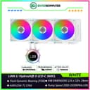 LIAN LI Hydroshift II LCD-C 360CL WHITE with 2.1” IPS 60Hz LCD Screen - Enhanced Compatibility - Boldly Unique, Brilliantly Upgraded & Better Performance - Side-Mounted Design with Optimized Cable Managment - foto 1