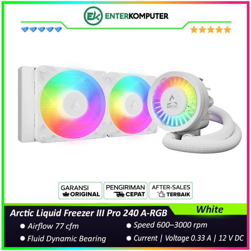 Arctic Liquid Freezer III Pro 240 A-RGB Multi Compatible AIO CPU Water Cooler - White - foto 1
