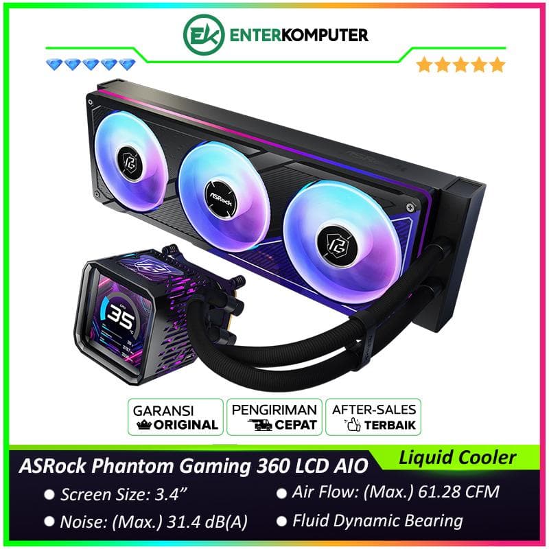 ASRock Phantom Gaming 360 LCD AIO Liquid Cooler - foto 1