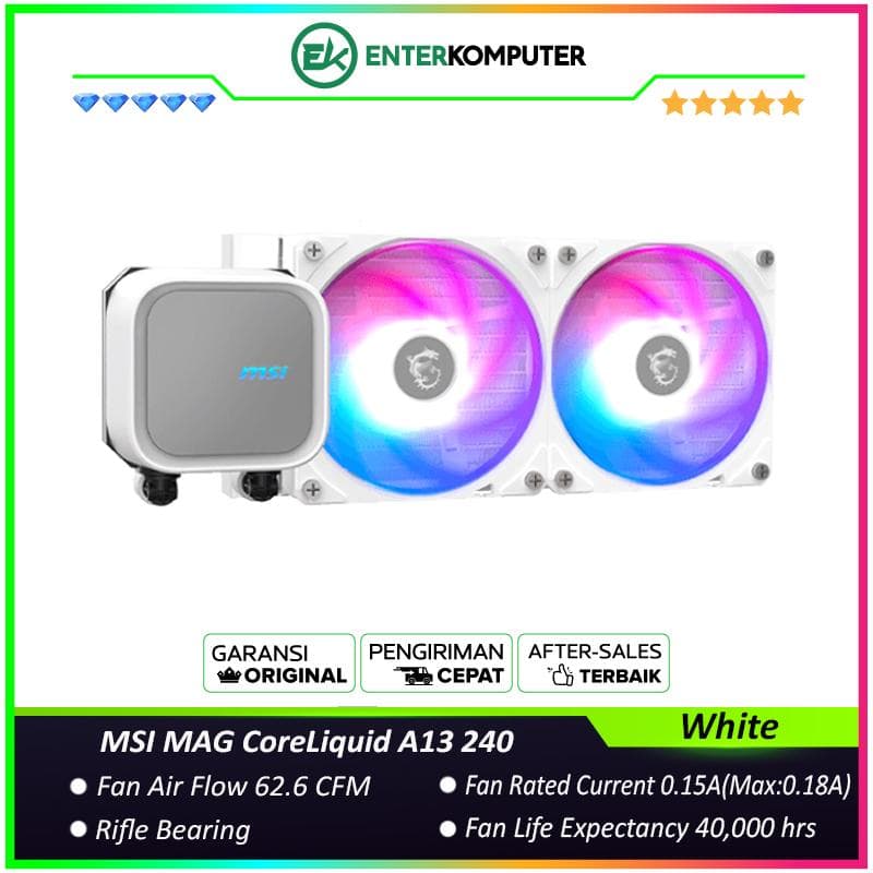 MSI MAG CoreLiquid A13 240 White - Support LGA1700/LGA1851/AM5 - foto 1