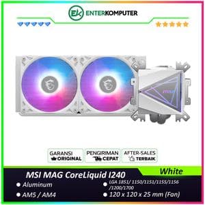 MSI MAG CoreLiquid I240 White - Support LGA1700/LGA1851/AM5 - foto 1