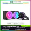 NZXT Kraken Elite 240 RGB Black 240mm AIO Liquid Cooler with 2.72 IPS LCD & RGB - foto 1