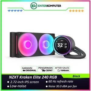 NZXT Kraken Elite 240 RGB Black 240mm AIO Liquid Cooler with 2.72 IPS LCD & RGB - foto 1