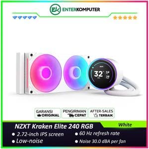NZXT Kraken Elite 240 RGB White 240mm AIO Liquid Cooler with 2.72 IPS LCD & RGB - foto 1