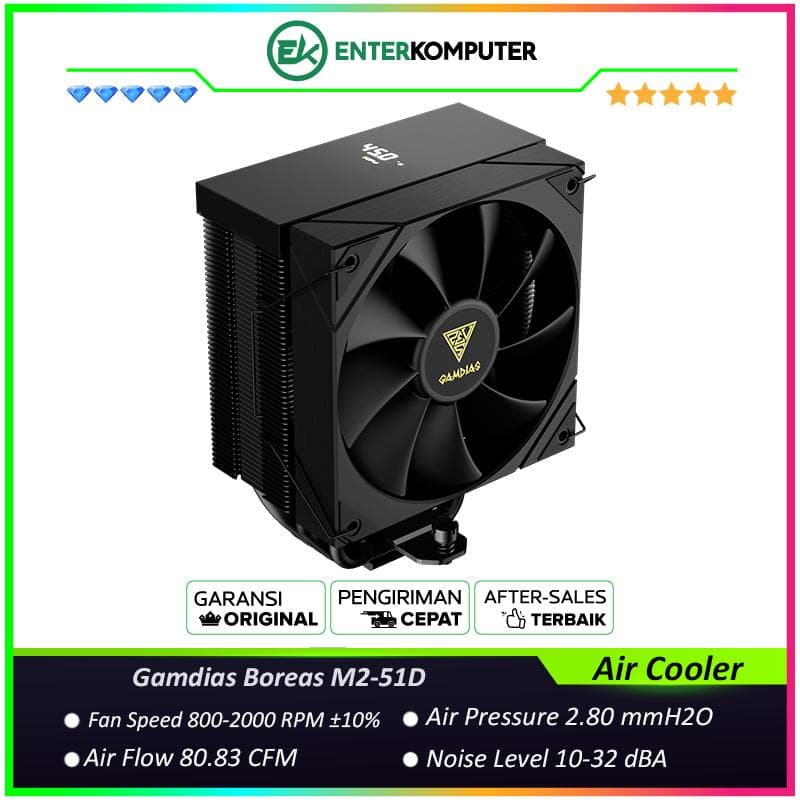 Gamdias Boreas M2-51D Digital Single Tower Air Cooler - foto 1